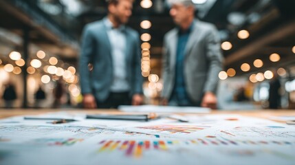 Business owners discussing recession survival plan, clear documents, vibrant graphs, high quality lighting, photorealistic office environment.