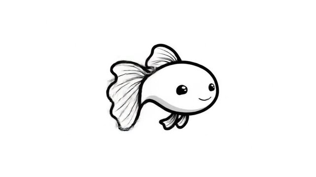 Cute cartoon fish illustration