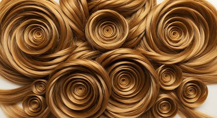 Blonde hair swirls abstract pattern