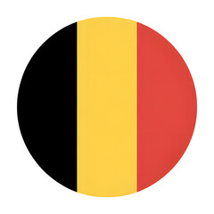Fototapeta premium Belgium flag vibrant circle emblem for national pride and travel adventures, perfect for digital designs and patriotic projects, modern symbol