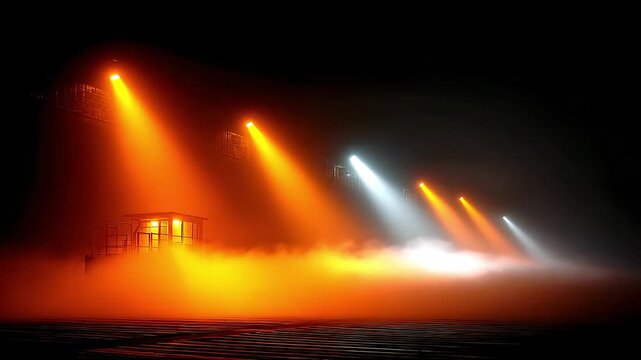 Industrial Lighting Brilliance in Fog