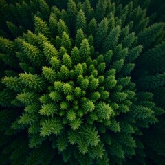 Obraz premium Trees from the upper scenery landscape forest background with eco-friendly weather.