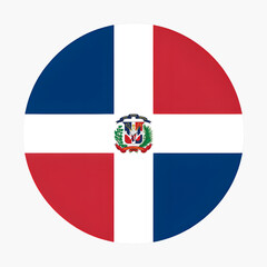 Fototapeta premium Dominican Republic vibrant flag emblem, a symbol of national pride, rich heritage, and cultural identity for patriotic designs