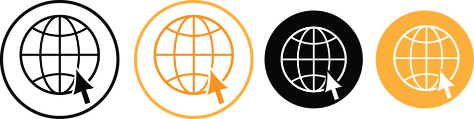 world web icon www earth globe icons. Globe icons. Website globe icon set with transparent background
