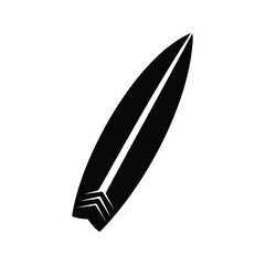 Black and white surfboard design on a white background graphic artwork, surfboard silhouette vector illustration