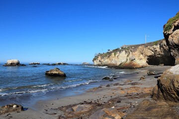 California landscape, USA. Coast of Shell Beach (Pismo Beach).