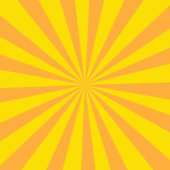 Vector illustration of yellow and orange sunburst pattern background template