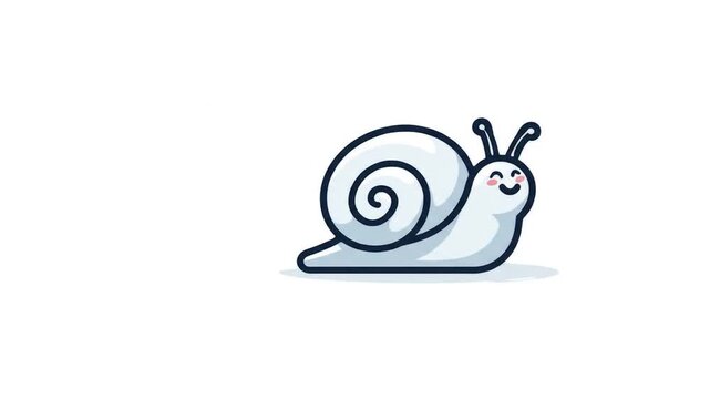 Cute cartoon snail illustration