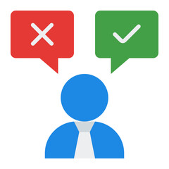 Decision icon. Choice symbol. Business strategy and management collection. Flat Icon