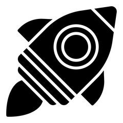 Launch icon. Startup symbol. Business presentation and project beginning collection. Glyph Icon