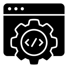 Development icon. Progress symbol. Business project and growth collection. Glyph Icon