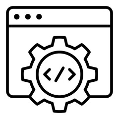 Development icon. Progress symbol. Business project and growth collection. Line Icon