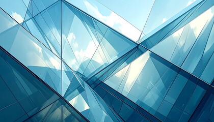 Modern Glass Architecture Facade.