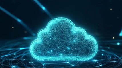 Cloud computing, big data analysis, and global network connectivity in digital cyberspace - Powered by Adobe