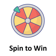 Spin to Win Vector icon which can easily modify or edit