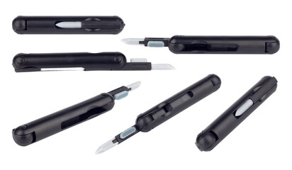 set of multitool for cleaning headphones folded, isolated from the background	