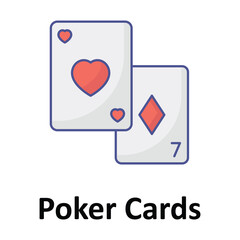 Poker Cards Vector icon which can easily modify or edit