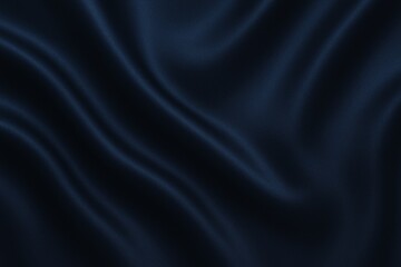 Obraz premium Elegant dark blue silk fabric background with smooth folds and glossy texture