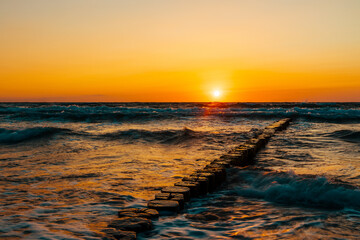 Sonnenuntergang auf dem Fischland Dar&szlig;.