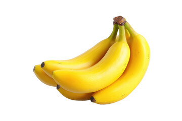 3d illustration set of a bunch banana isolated on on transparent background, png for poster banner cover design