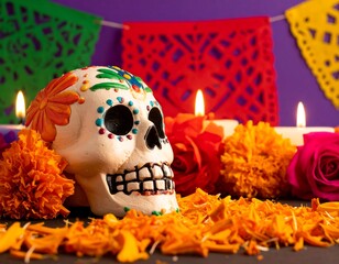 Obraz premium Sugar Skull Altar/Day of the Dead