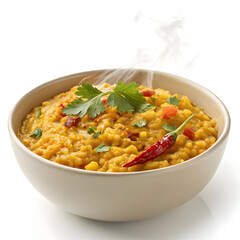 A comforting South Asian khichdi made with rice and lentils, lightly spiced and cooked to a