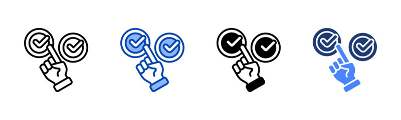 Check icon set multiple style collection