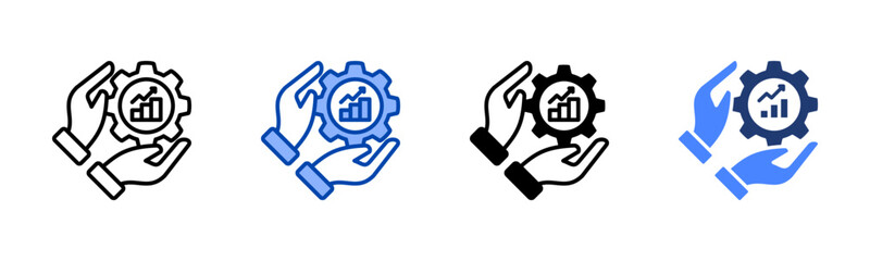 Obraz premium Development icon set multiple style collection