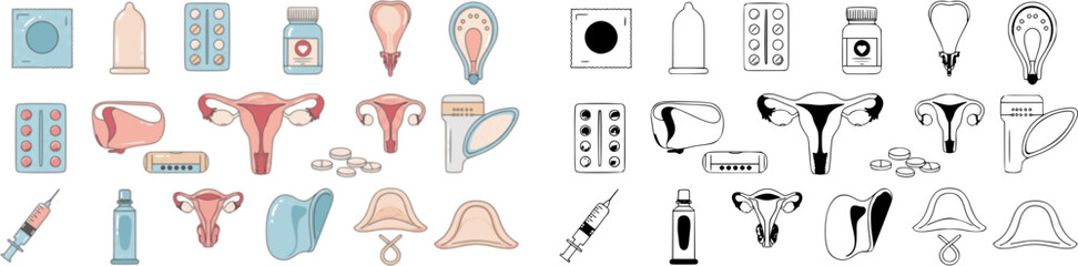 Obraz premium vector set of 