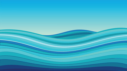 Fototapeta premium Vibrant blue ocean waves create a soothing, dynamic seascape for summer travel or coastal themes