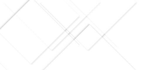 Abstract white background design with layers of textured white transparent material in triangle and squares shapes. White color technology concept geometric line vector white light grey background.	
