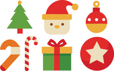 Festive christmas icons pack vector illustration scalable eps for holiday design elements