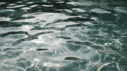 Obraz premium Gentle ripples on tranquil water surface. Neural network AI generated