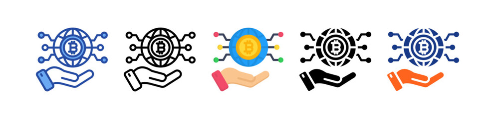 Digital Asset Icon Multi Style Illustration