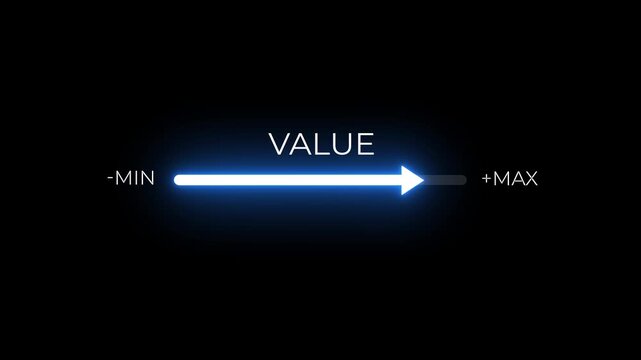 Business Value Added Concept. moving from minimum to maximum, value increase, service enhancement, company value added, add mindset, and strategic business growth. Motion graphics of value concept. 4k