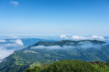 Overlooking Beijing Shijingshan mountainous area from Mount Miaofeng