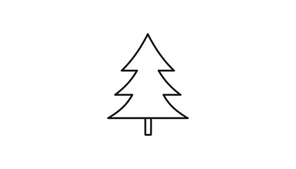 Obraz premium Christmas tree icon or Pine icon .Vector 