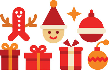 Festive christmas icons pack detailed vector illustration for holiday designs scalable eps