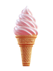 Pink ice cream cone