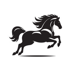 horse running vector silhouette clip art  logo design illustration 