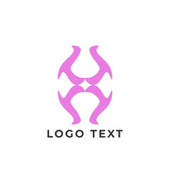 Abstract logo design with purple symbol and text placeholder isolated on white background ideal for branding and corporate identity