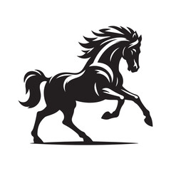 horse running vector silhouette clip art  logo design illustration 