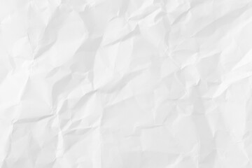 Crumpled White Paper Texture for Background or Design Usage