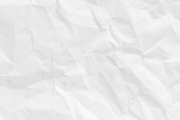 Crumpled and Textured White Paper Background for Creative Design