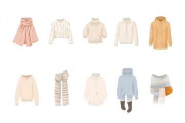 Minimal Cozy Apparel Icons