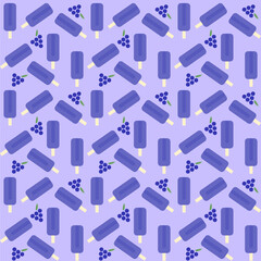 Ice cream seamless pattern with flat design