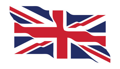 Waving UK Flag Vector Illustration Design