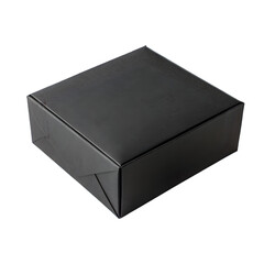 Naklejka premium a single matte black cardboard package