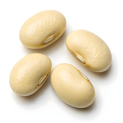 Obraz premium Whole urad beans isolated on white background nutrient-rich black gram beans used widely in Indian cuisine for