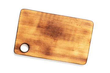 Wooden Cutting Board on White Background for Kitchen Use